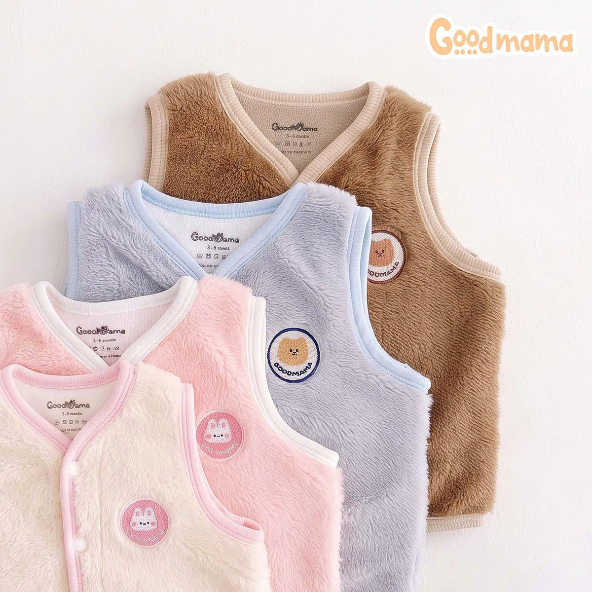 Áo Ghile Lông Goodmama GBD6-105 – Ấm Áp, Mềm Mại Cho Bé Trong Ngày Thu Đông