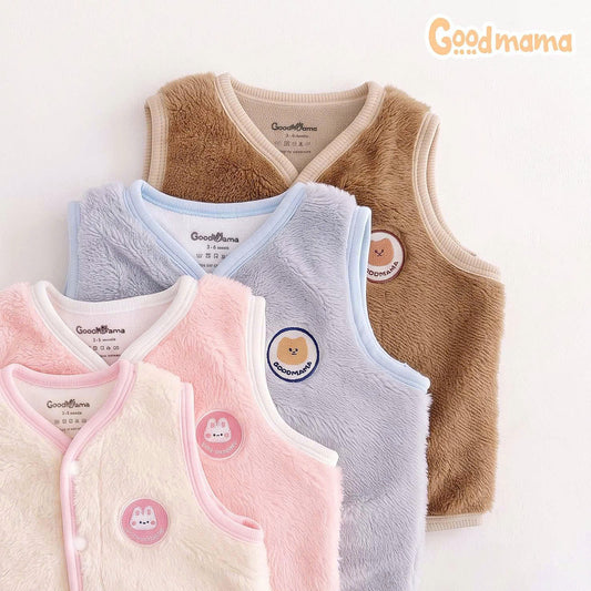 Áo Ghile Lông Goodmama GBD6-105 – Ấm Áp, Mềm Mại Cho Bé Trong Ngày Thu Đông