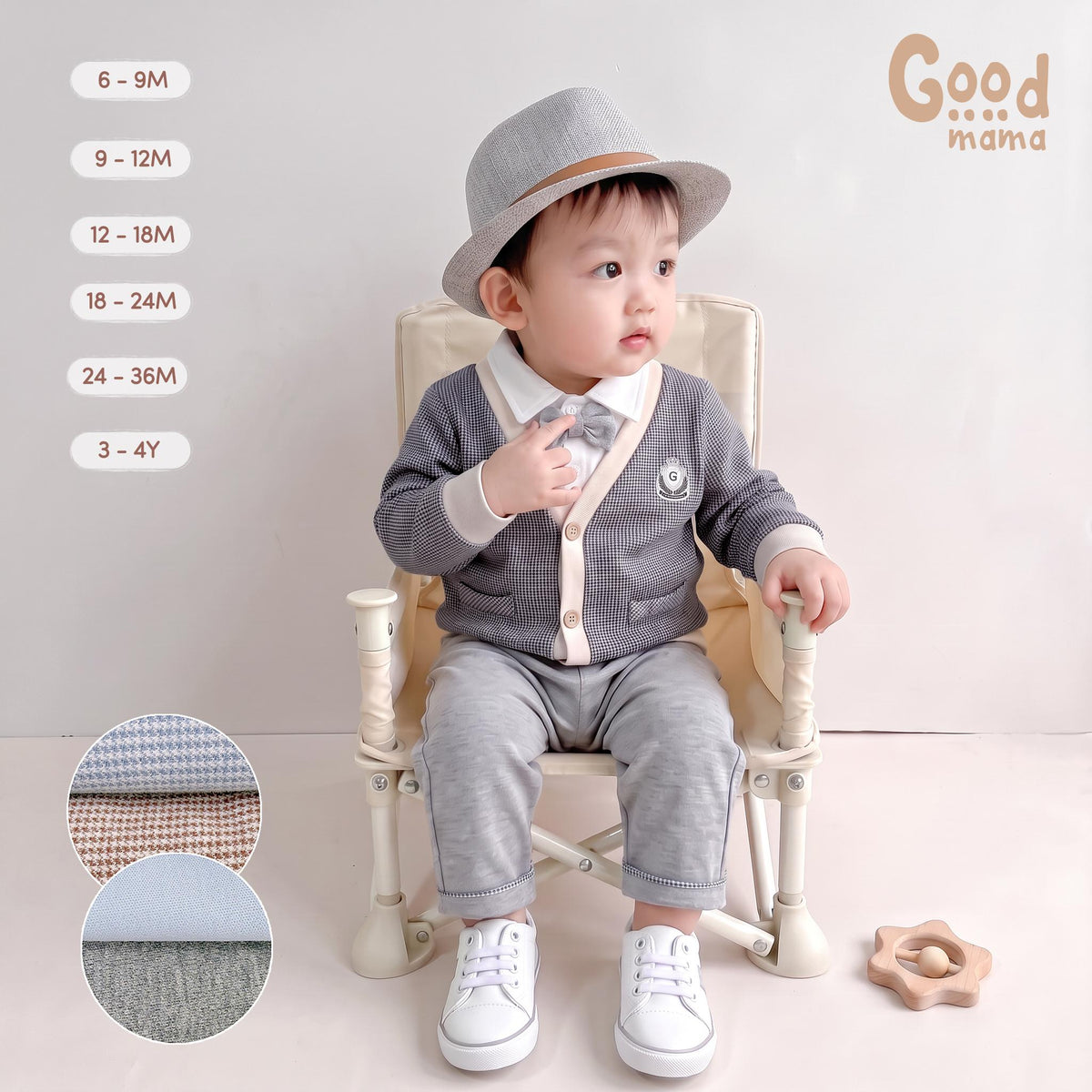 Bộ Công Tử Goodmama GBD6-47 – Thanh Lịch, Nhẹ Nhàng Cho Bé Trong Những Dịp Đặc Biệt