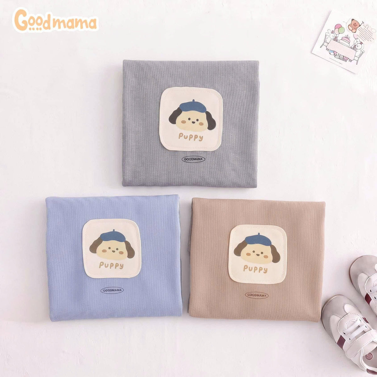 Bộ Dài Tay Cài Vai Goodmama GBD6-39 – Mềm Mại, Ấm Áp Cho Bé Mỗi Ngày