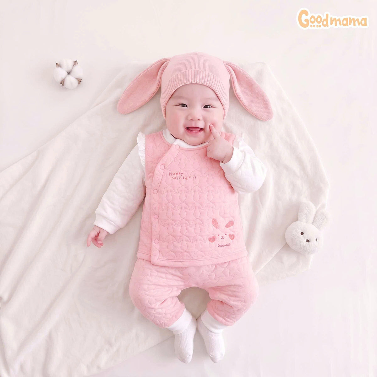 Bộ Sơ Sinh Chần Bông Goodmama GBD6-102 – Êm Ái, Ấm Áp Cho Những Ngày Đầu Đời