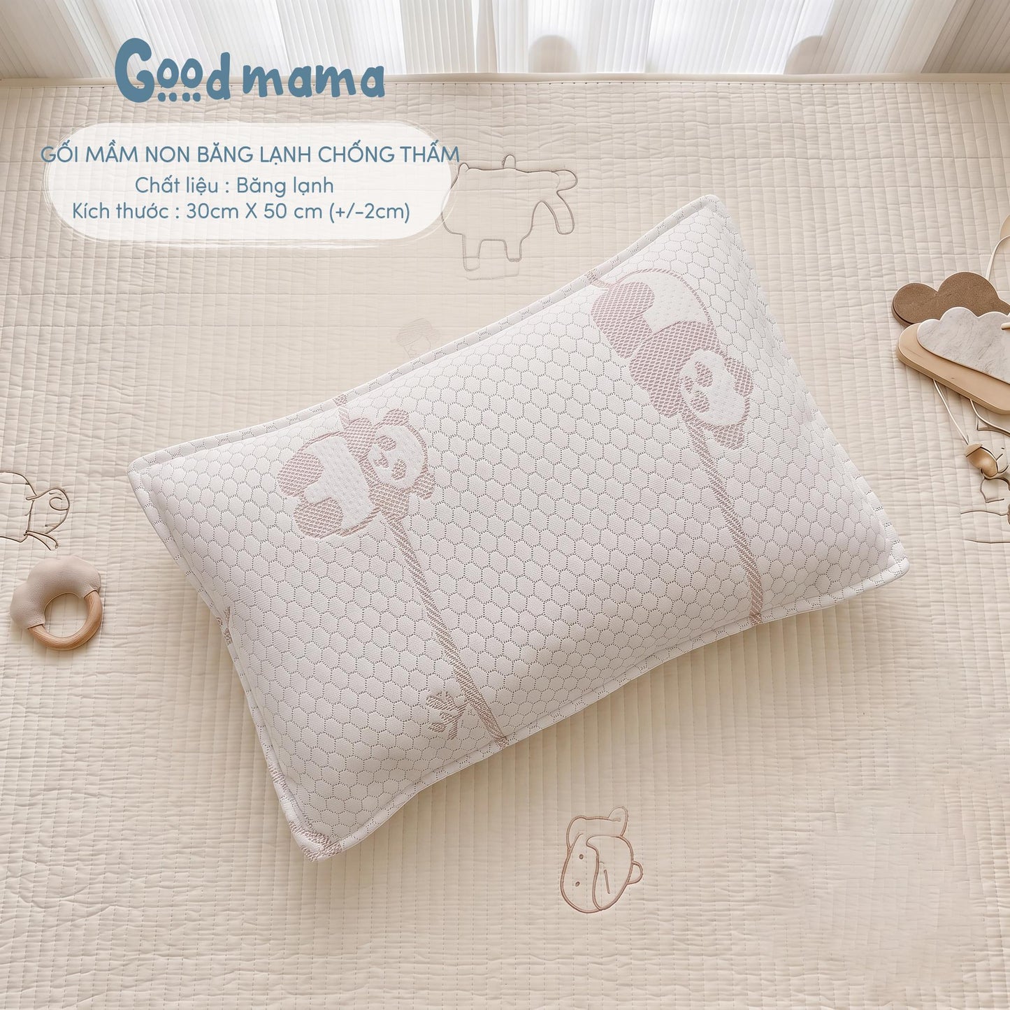 GỐI MẦM NON BĂNG LẠNH CHỐNG THẤM GOODMAMA