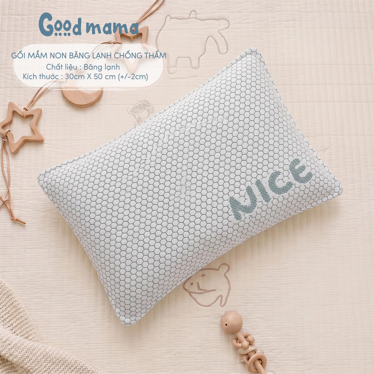 GỐI MẦM NON BĂNG LẠNH CHỐNG THẤM GOODMAMA