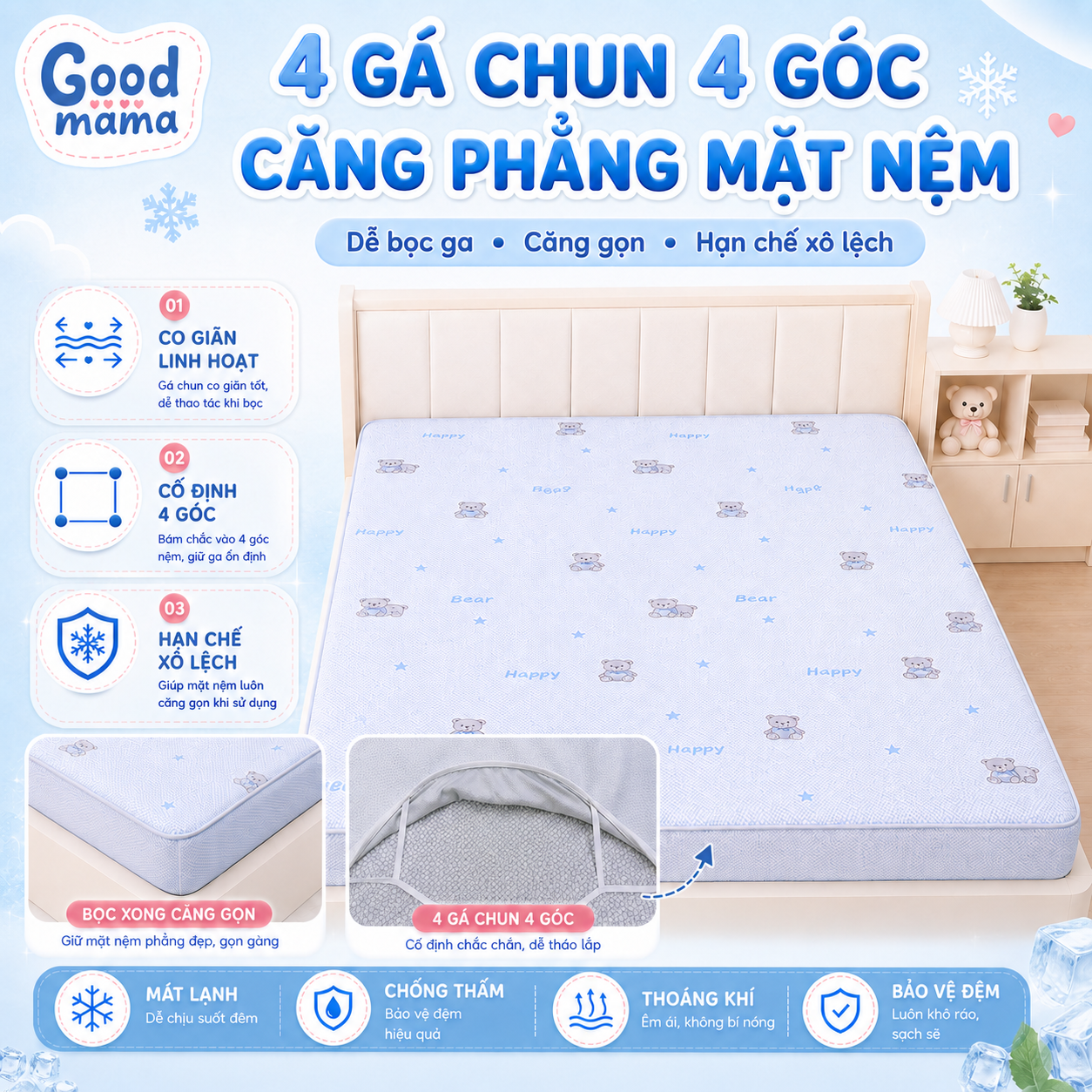 Ga Chống Thấm Băng Lạnh - Happy Bear