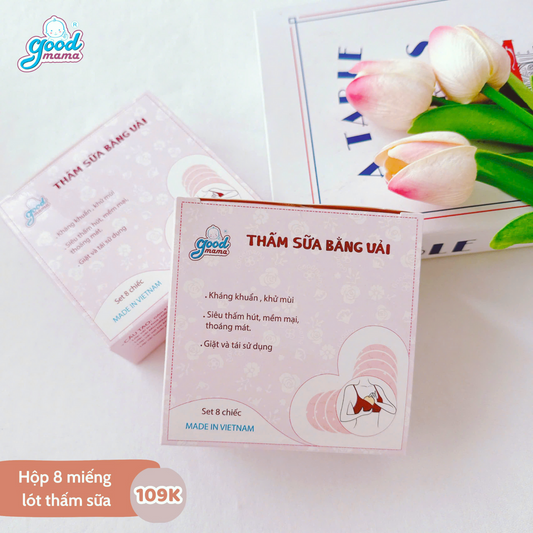 Miếng Lót Thấm Sữa Giặt Được Goodmama Set 8 Cái