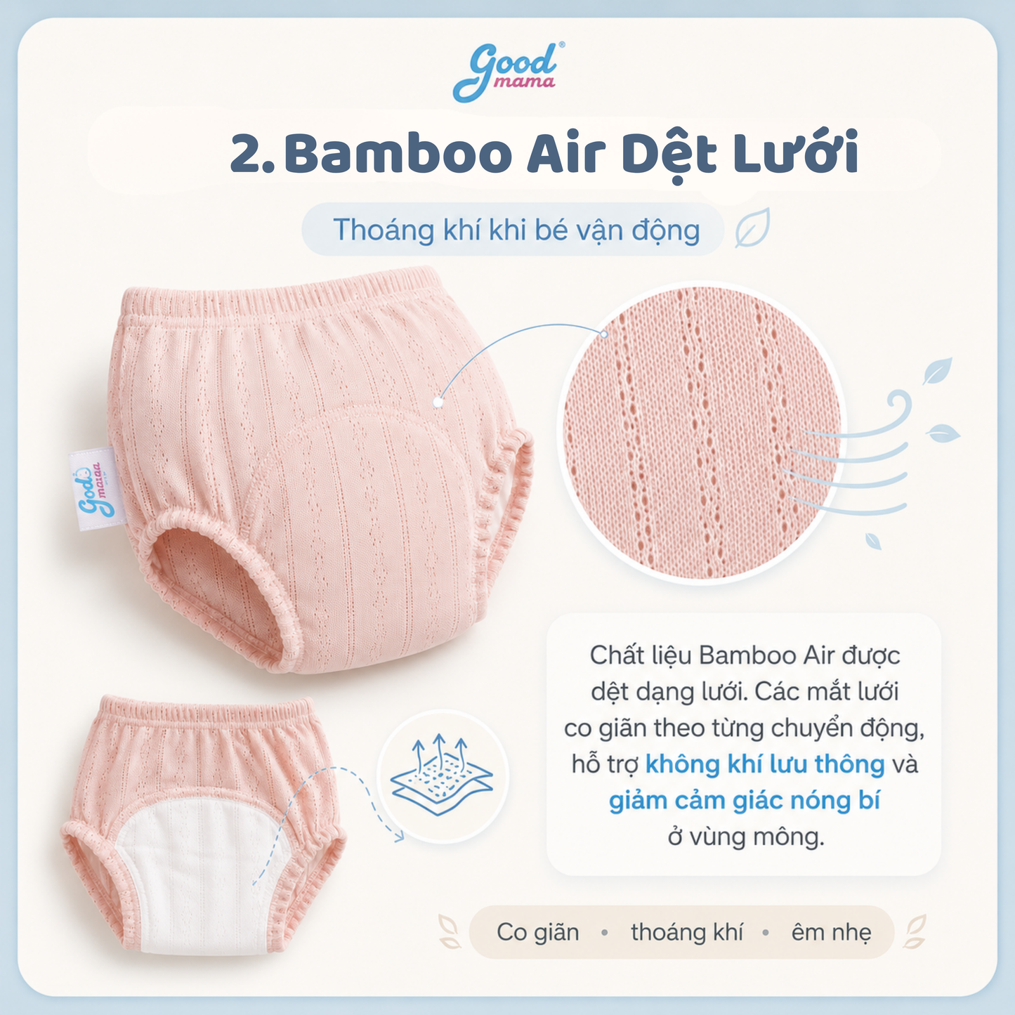 Quần tập bỏ bỉm Thoáng Khí