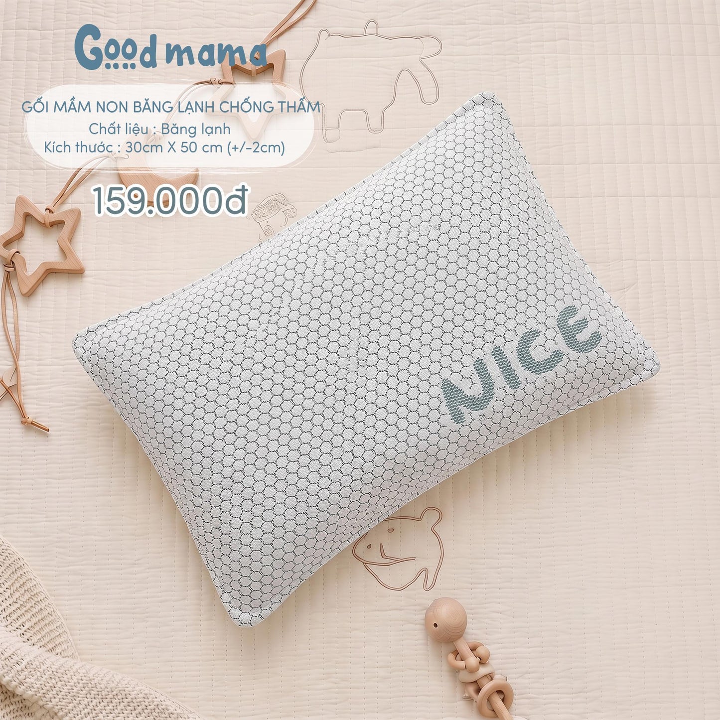 GỐI MẦM NON BĂNG LẠNH CHỐNG THẤM GOODMAMA