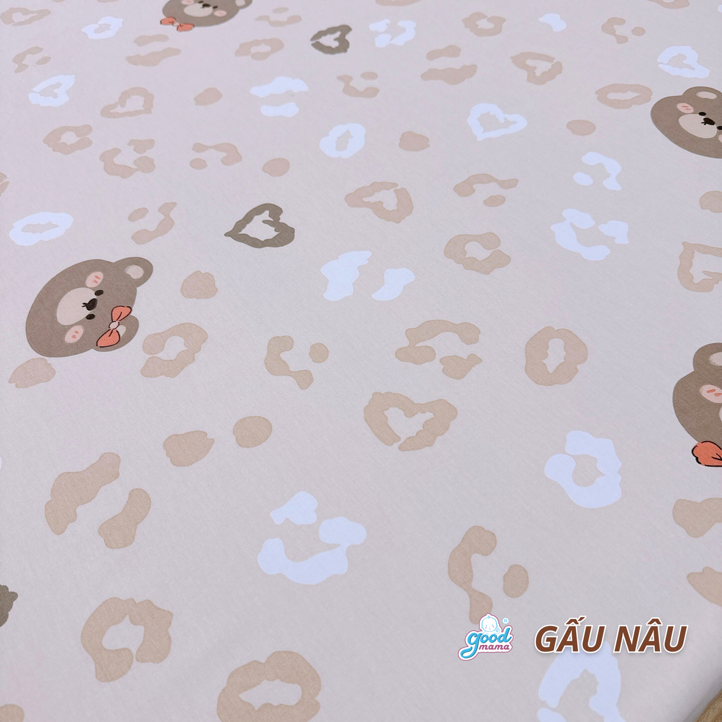 Ga Chống Thấm Cao Cấp Goodmama - Mẫu Gấu Nâu