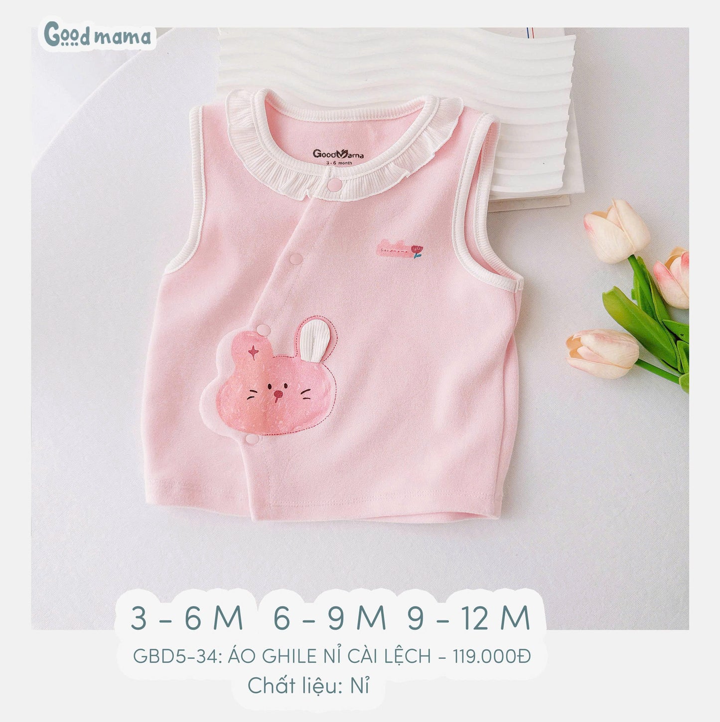 GBD5 - 34: ÁO GHILE NỈ CÀI LỆCH