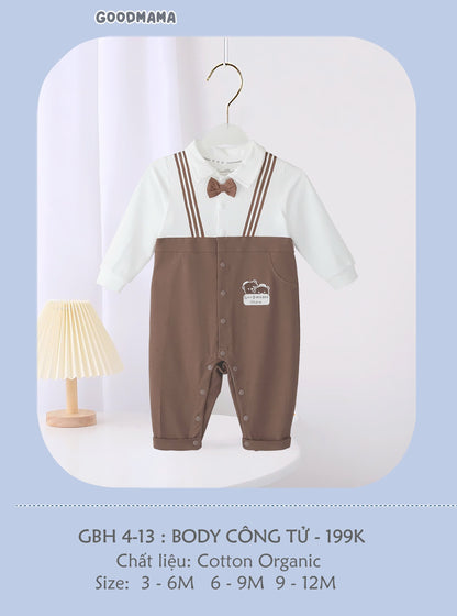 GBH4-13: Body Công Tử Goodmama Chất Liệu Cotton Organic