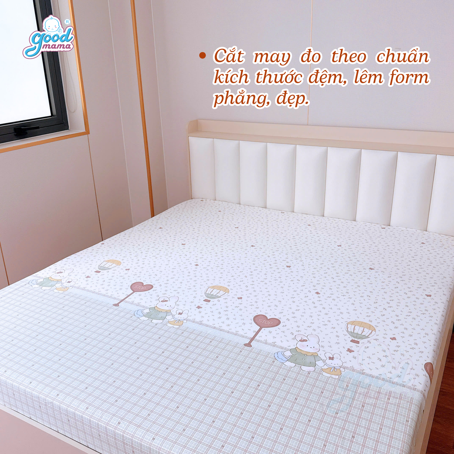 Ga Chống Thấm Goodmama - Mẫu Thỏ hoa nhí