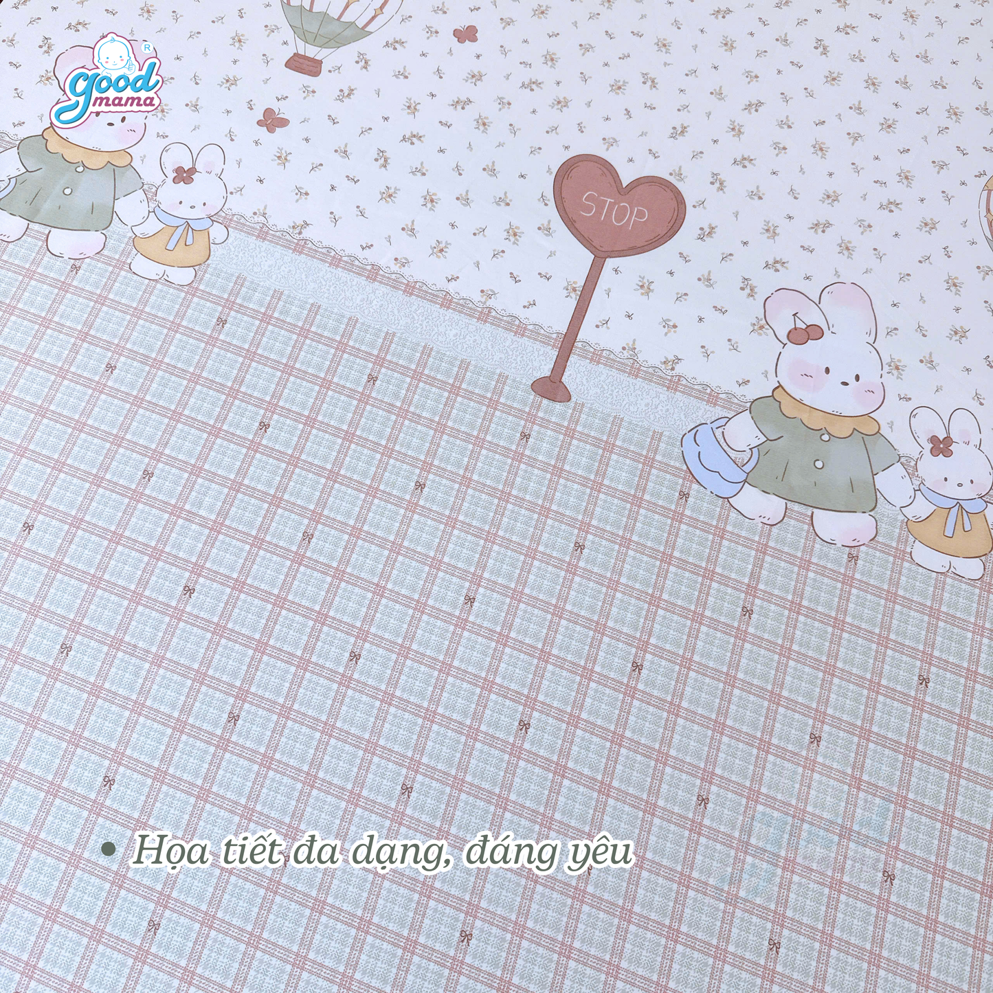 Ga Chống Thấm Goodmama - Mẫu Thỏ hoa nhí