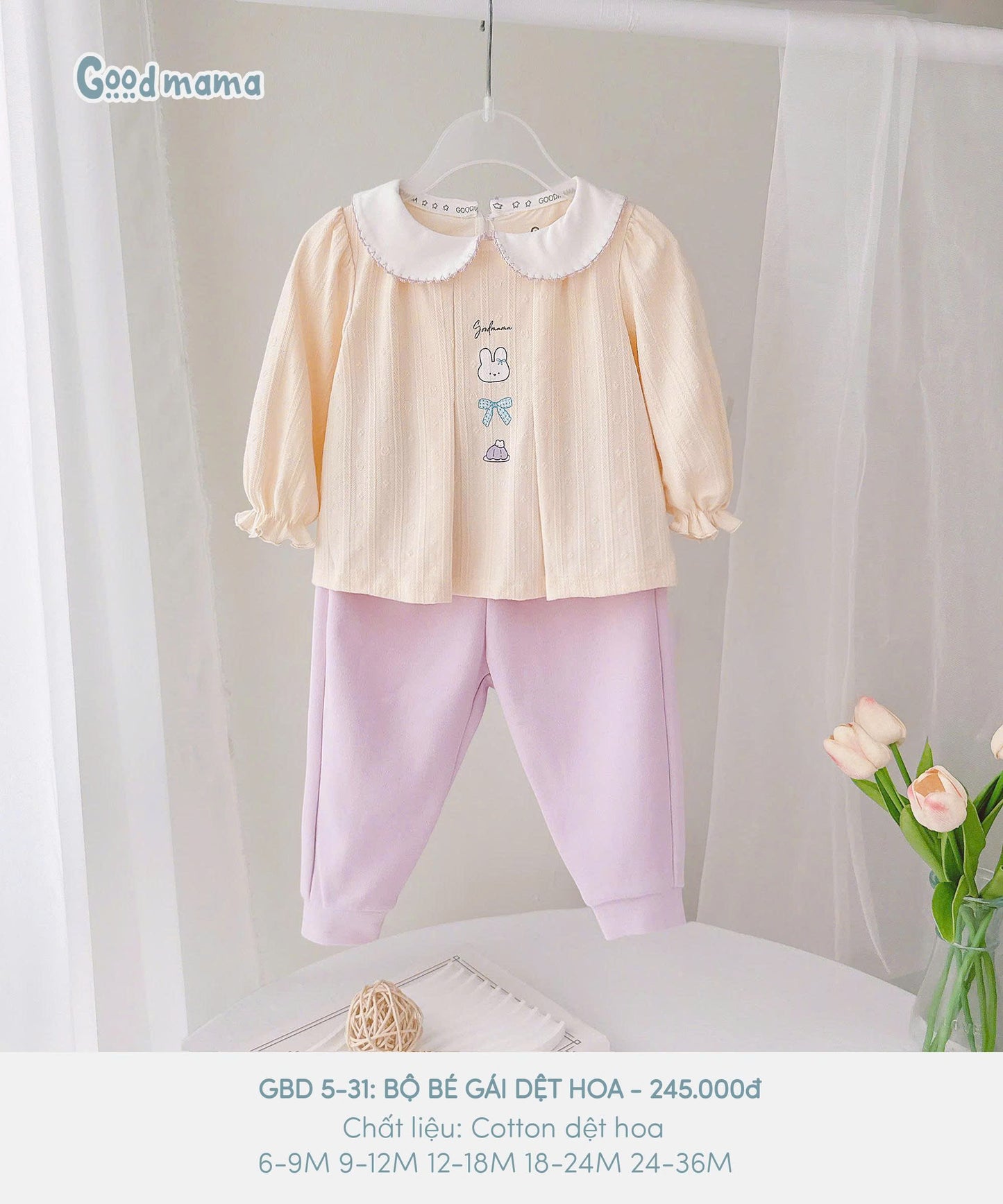 GBD5 - 31: BỘ BÉ GÁI DỆT HOA