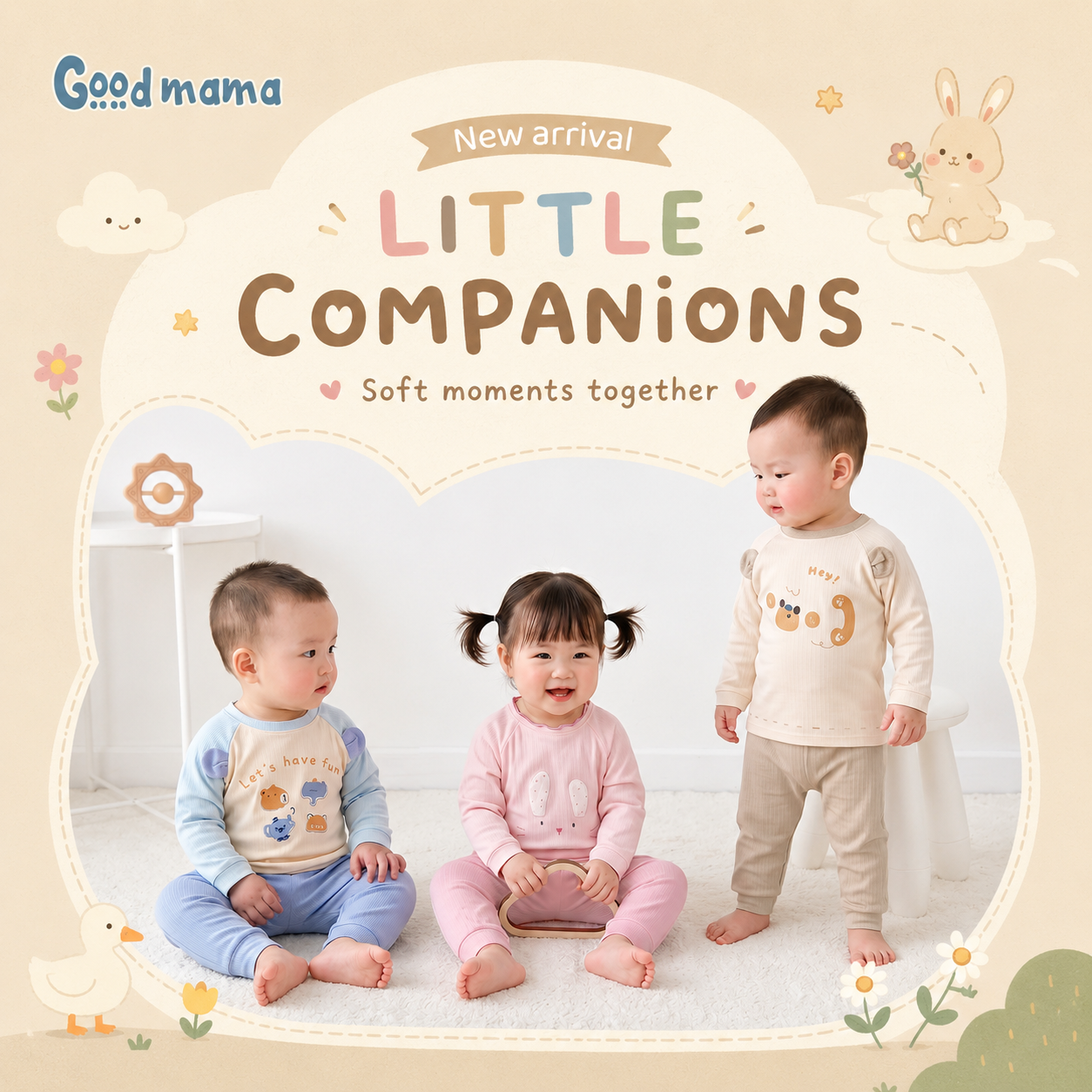 GBD 6-05: BỘ CÀI VAI KHÁNG KHUẨN – MÁT MỊN, NÂNG NIU GIẤC NGỦ CHO BÉ