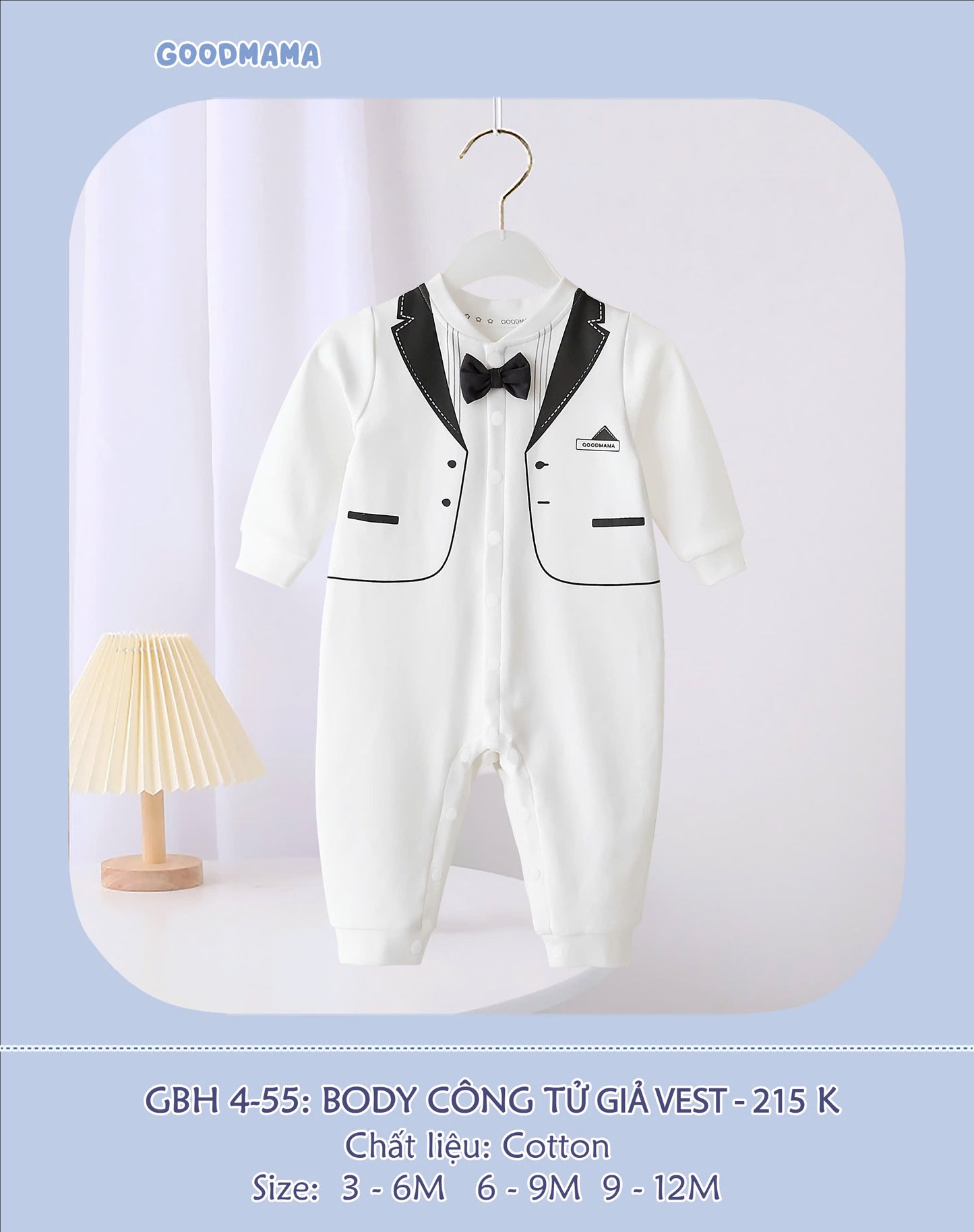 GBD4-55: Body Công Tử Giả Vest Goodmama Chất Liệu Cotton