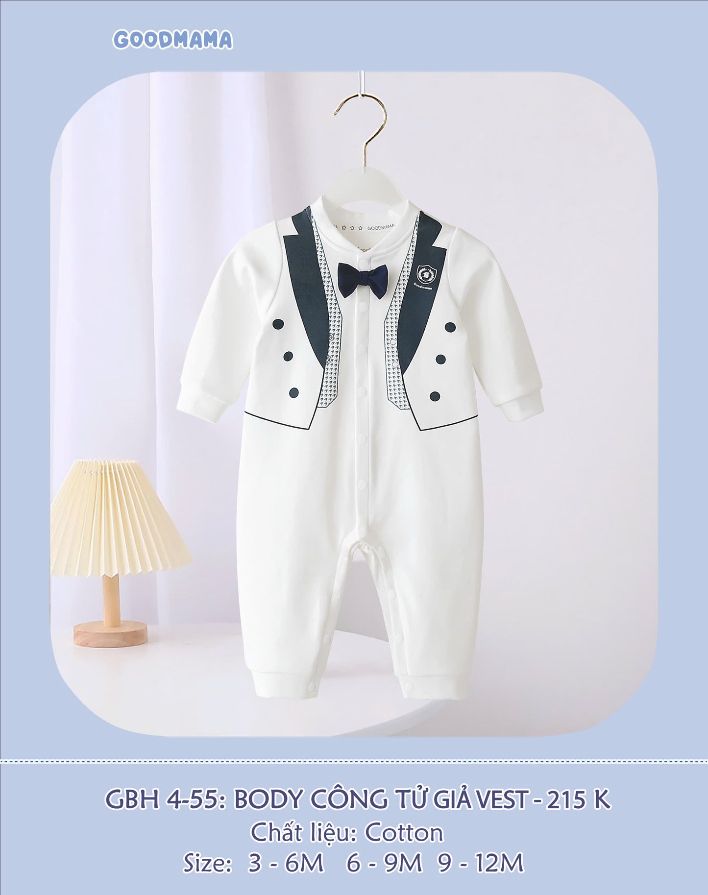 GBD4-55: Body Công Tử Giả Vest Goodmama Chất Liệu Cotton