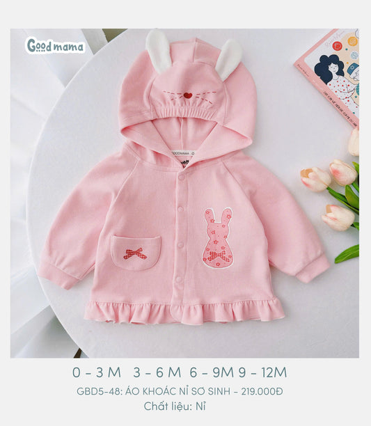 GBD5 - 48: ÁO KHOÁC NỈ SƠ SINH