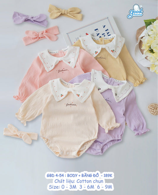 Set Body và Băng Đô Goodmama Chất Liệu Cotton Chun