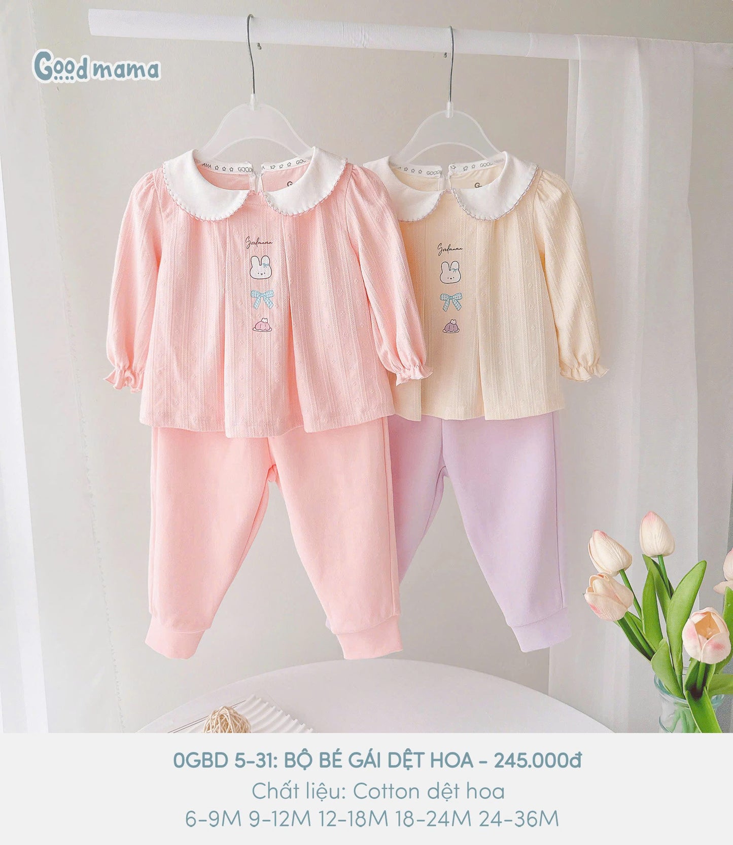 GBD5 - 31: BỘ BÉ GÁI DỆT HOA