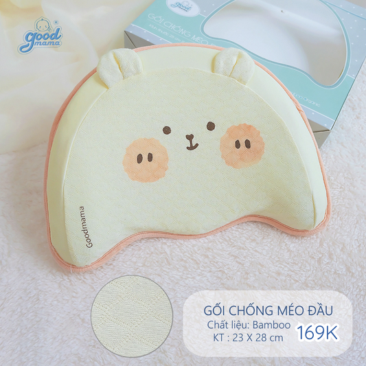 Gối Chống Méo Đầu Goodmama Mẫu Mới Chất Liệu Bamboo