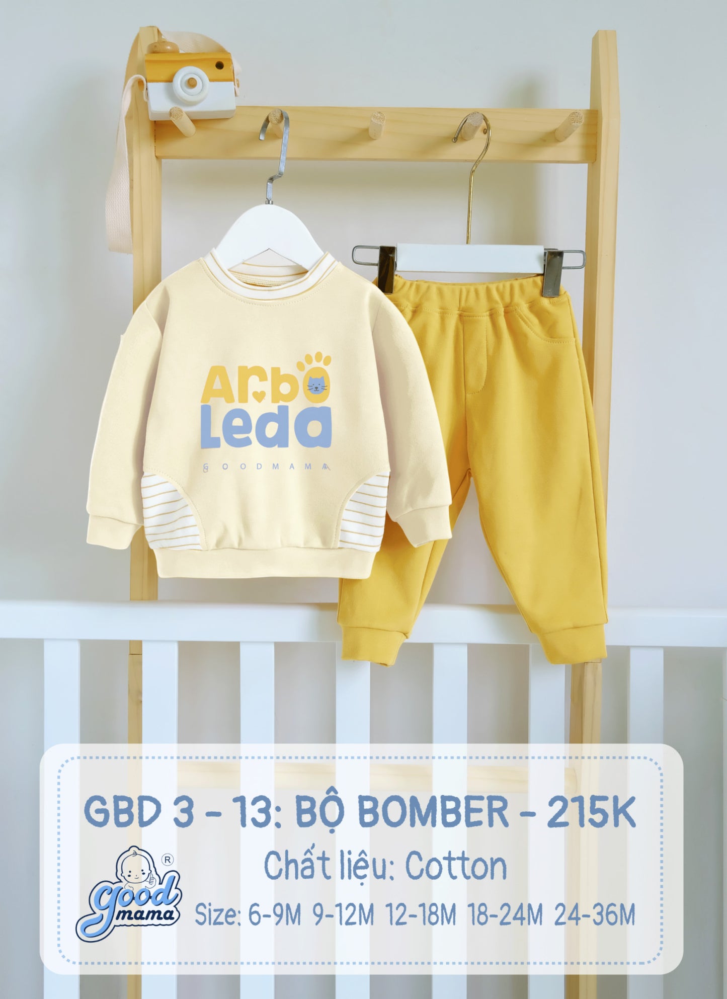 GBD3-13 Bộ Bomber Goodmama Chất Liệu Cotton