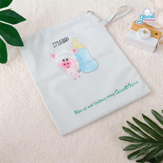 Túi Đựng Tã Bỉm Em Bé Chống Thấm Nước Goodmama Kích Thước 28*35cm