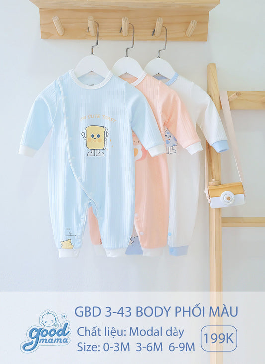 GBD3-43 Body Phối Màu Goodmama Chất Liệu Modal Dày