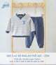 GBD3-42 Bộ Raglan Phối Sọc Goodmama Chất Liệu Double Layer Cotton