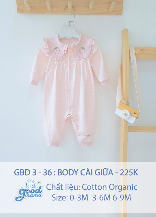 GBD3-36 Body Cài Giữa Goodmama Chất Liệu Cotton Organic