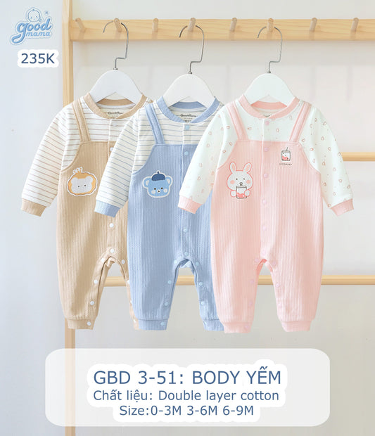 GBD3-51 Body Yếm Goodmama  Chất Liệu Double Layer Cotton