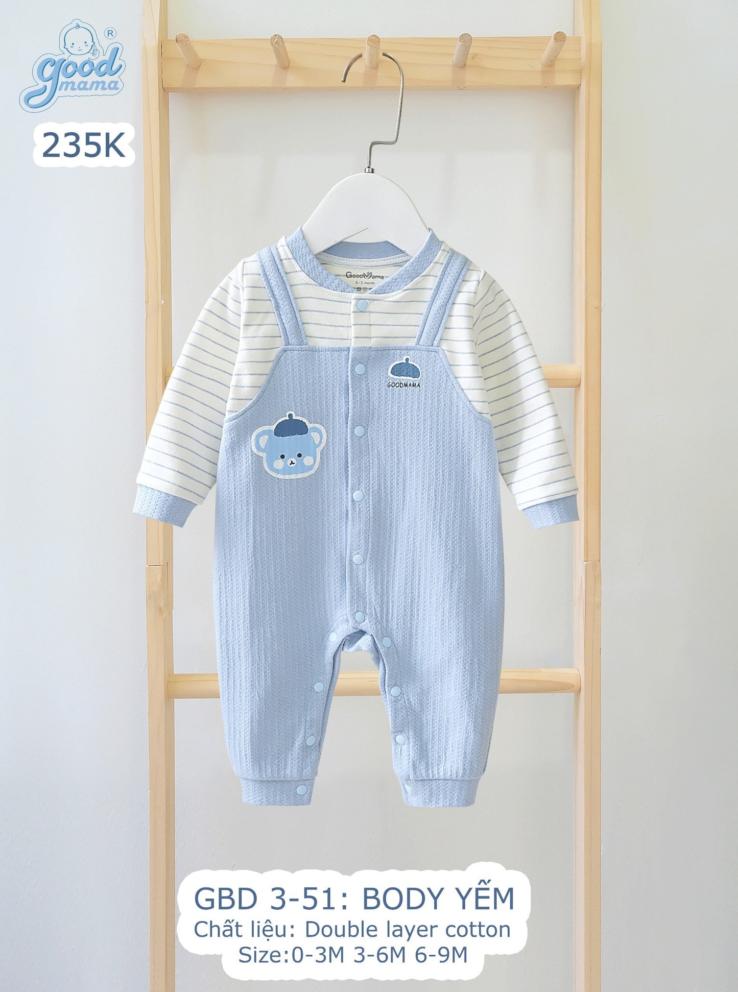 GBD3-51 Body Yếm Goodmama  Chất Liệu Double Layer Cotton