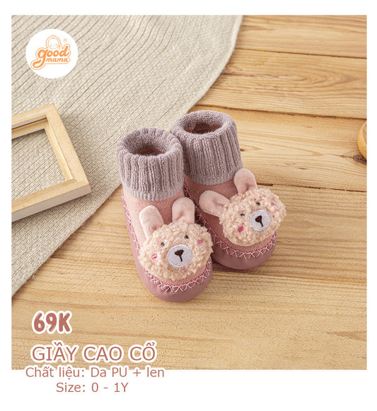 Giầy Cao Cổ Goodmama Chất Liệu Da PU+Len