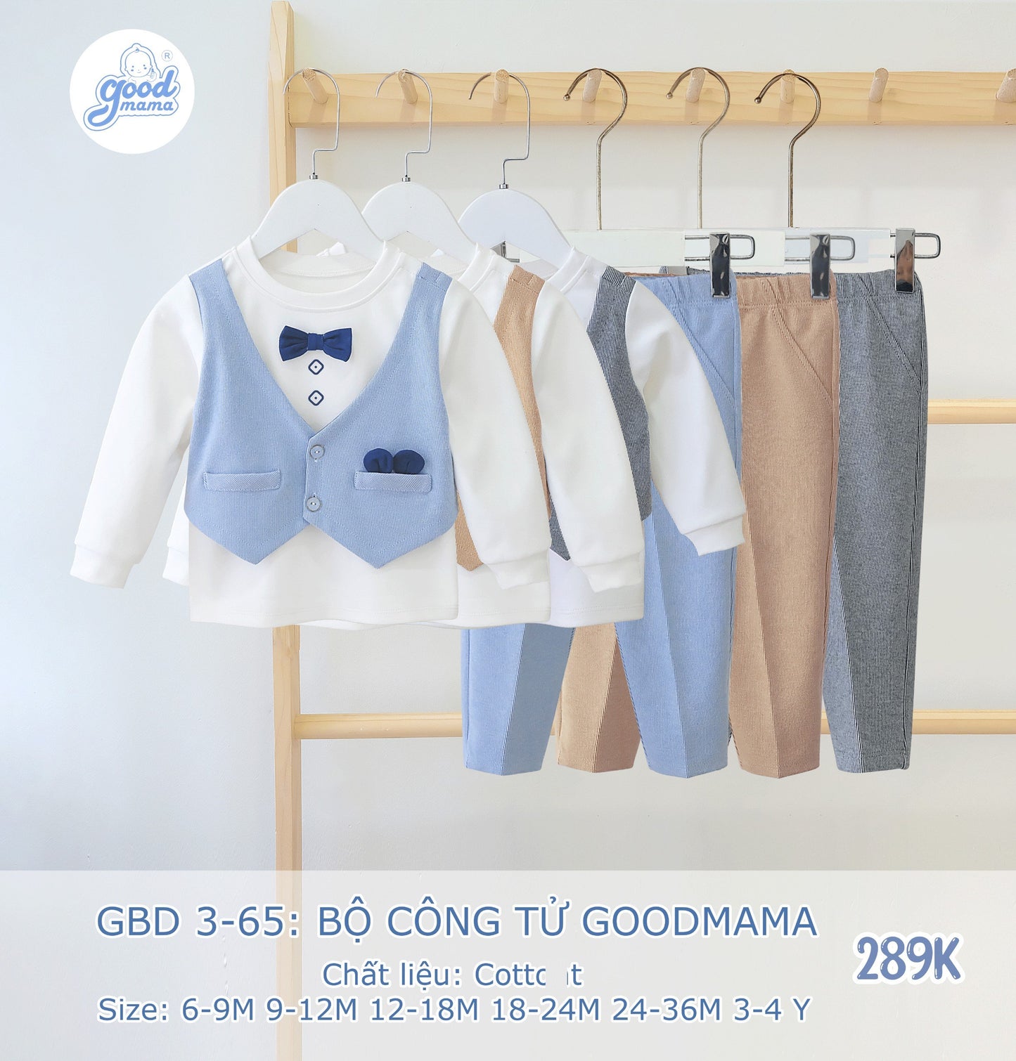 GBD3-65 Bộ Công Tử Goodmama Chất Liệu Cotton