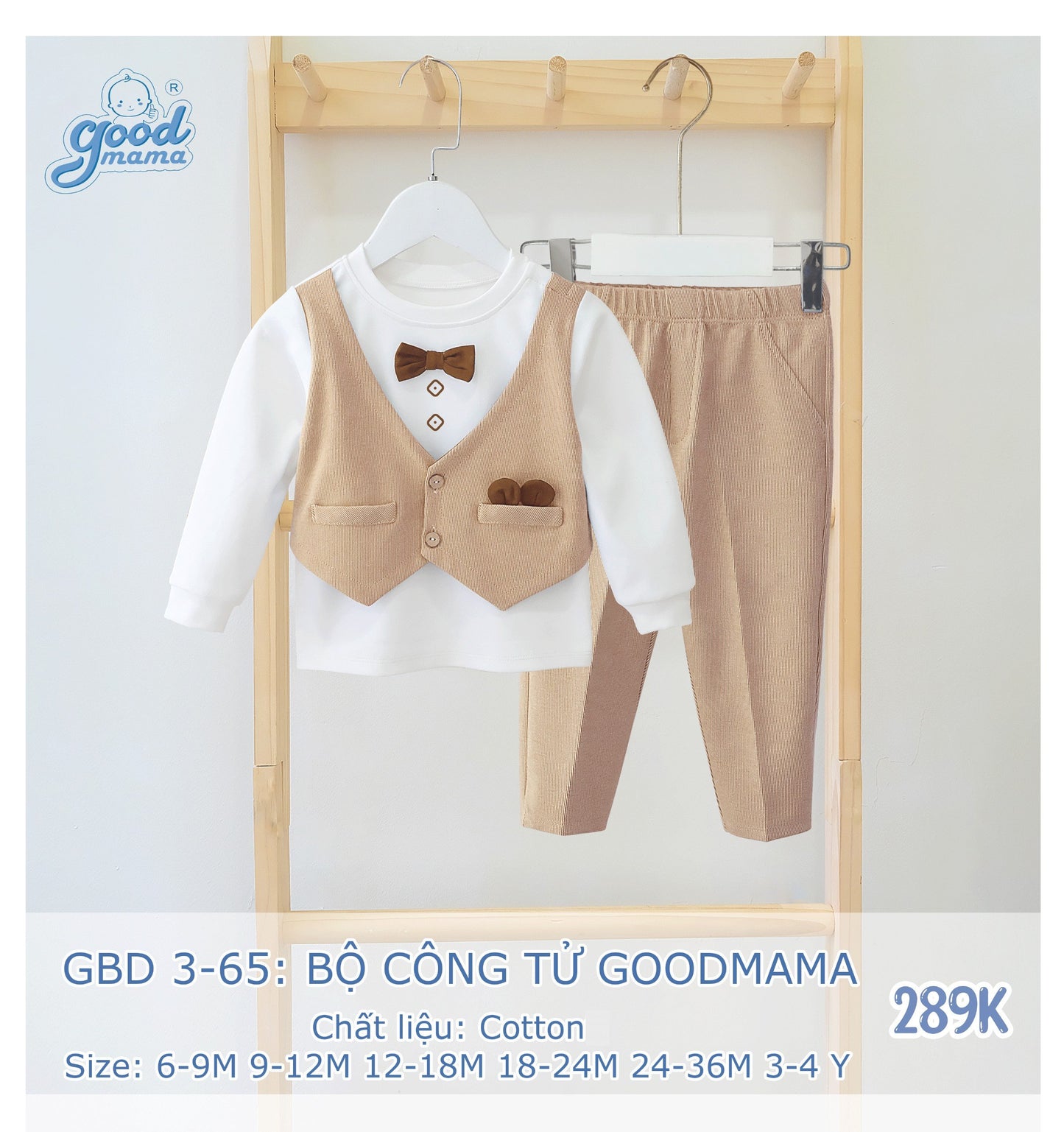 GBD3-65 Bộ Công Tử Goodmama Chất Liệu Cotton