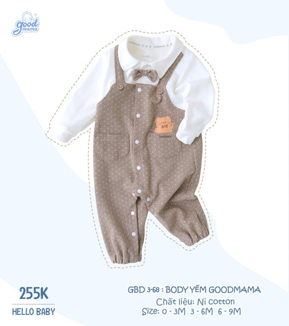 GBD3-68 Body Yếm Goodmama Chất Liệu Nỉ Cotton