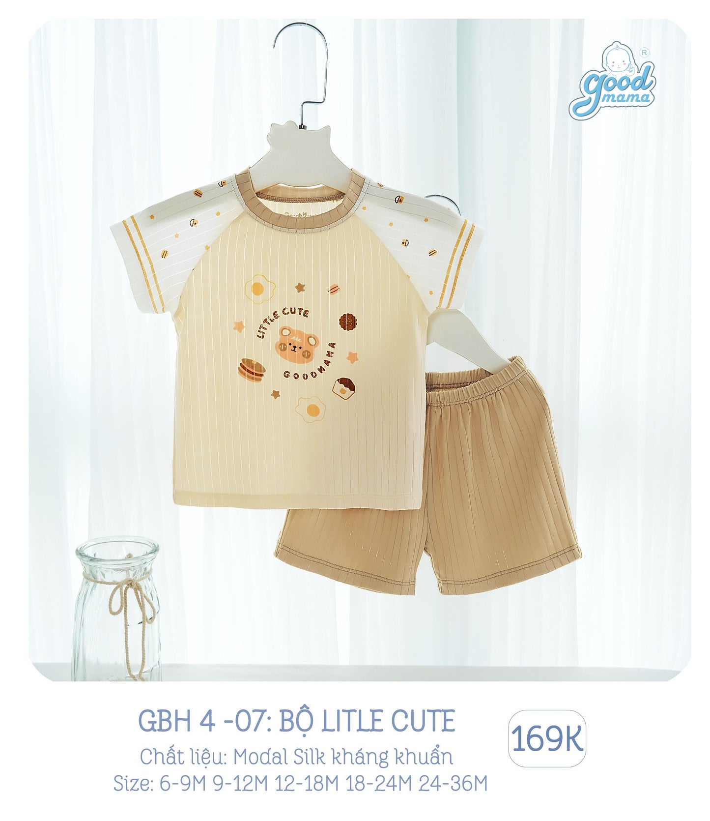 GBH4-07 Bộ Litle Cute Goodmama Chất Liệu Modal Silk Kháng Khuẩn