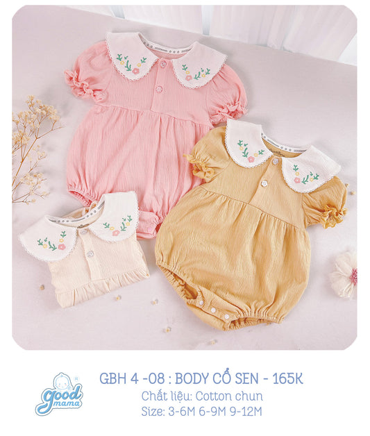 GBH4-08 Body Cổ Sen Goodmama Chất Liệu Cotton Chun