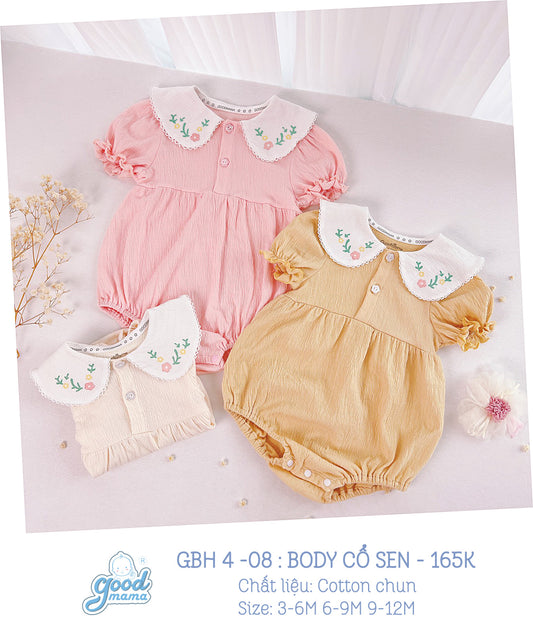 GBH4-08 Body Cổ Sen Goodmama Chất Liệu Cotton Chun