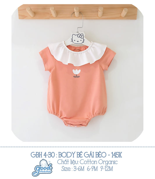 GBH4-30 Body Bé Gái Bèo Goodmama Chất Liệu Cotton Organic