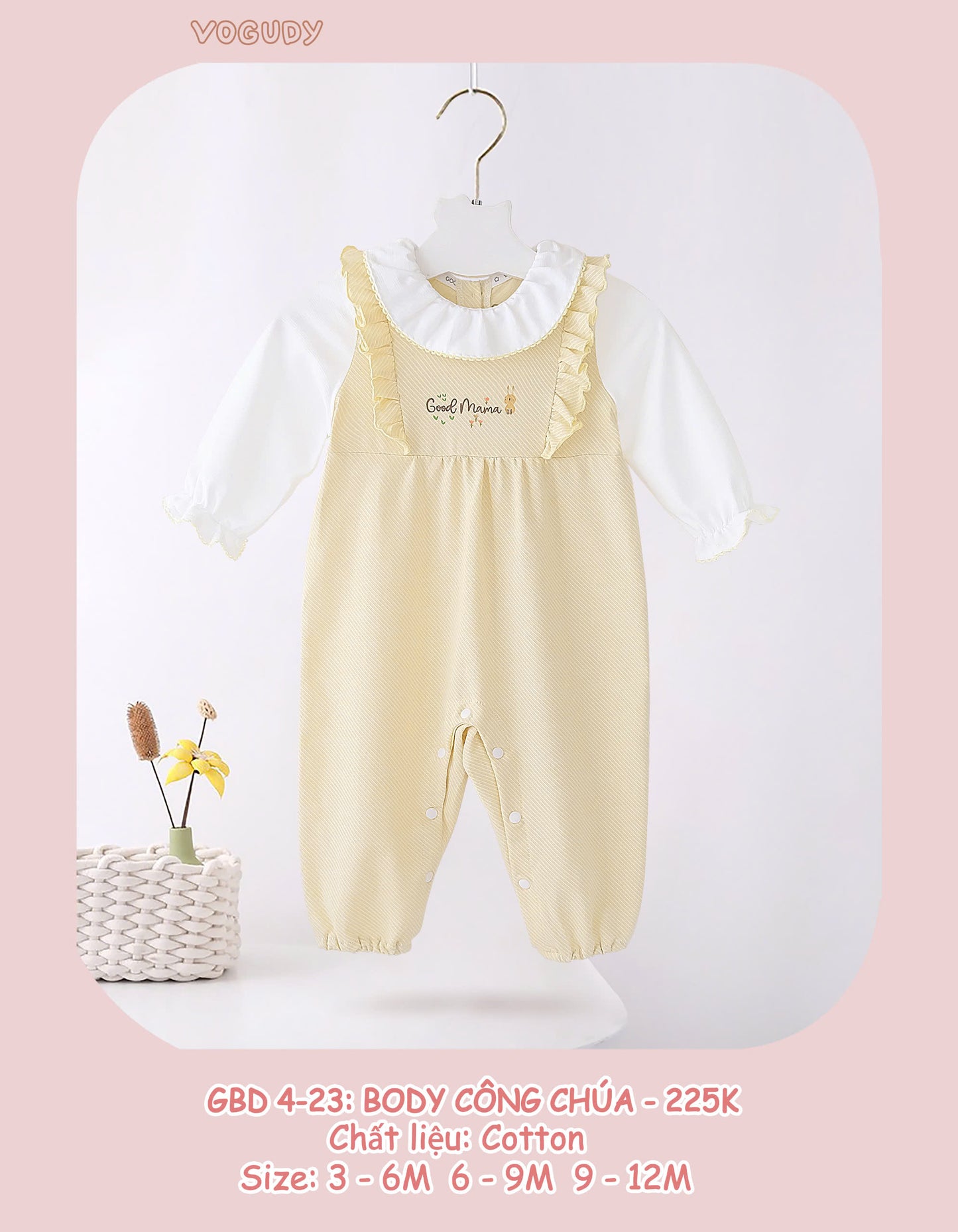 GBD4-23 Body Công Chúa Goodmama Chất Liệu Cotton