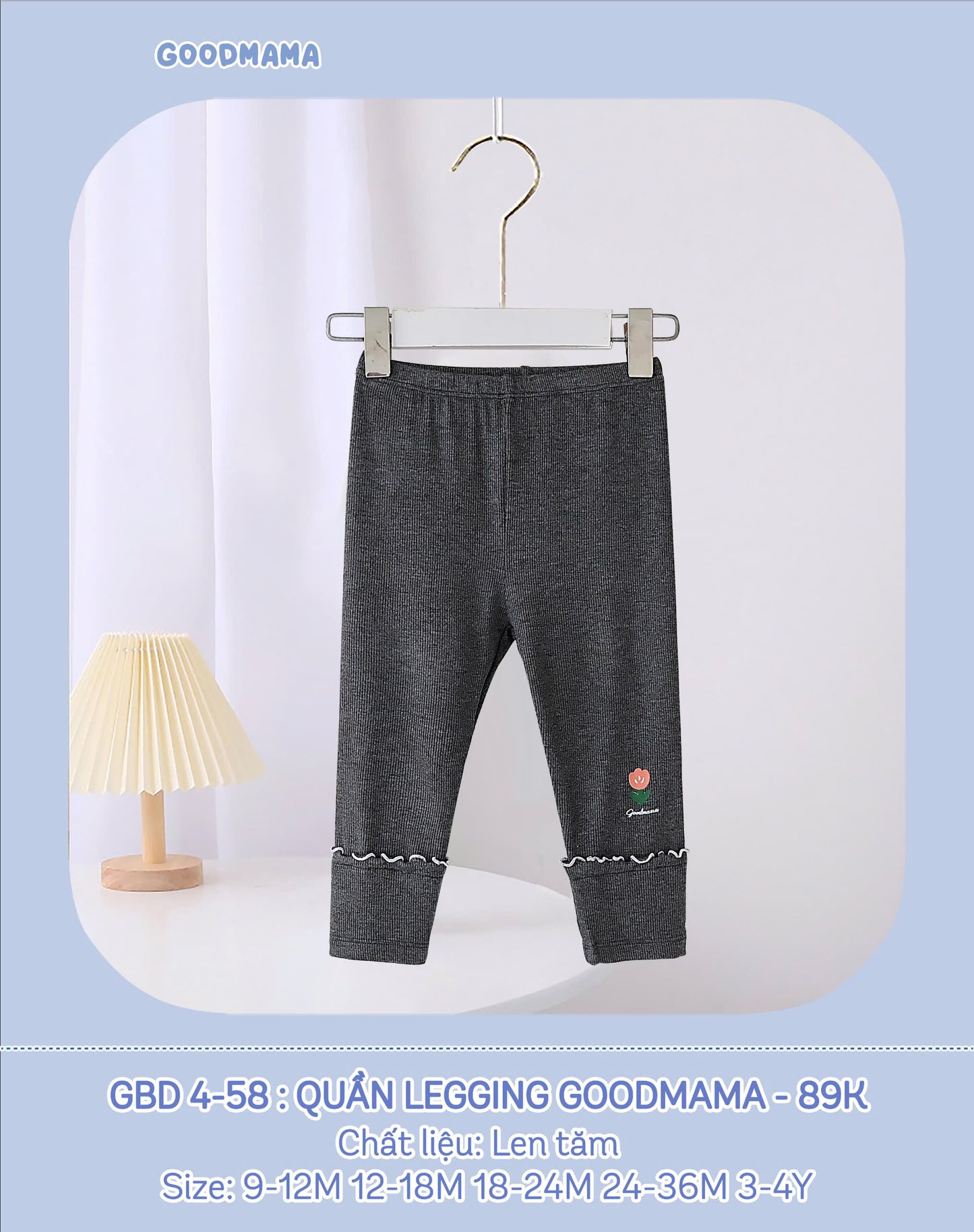 GBD4-58 Quần Legging Goodmama Chất Liệu Len Tăm