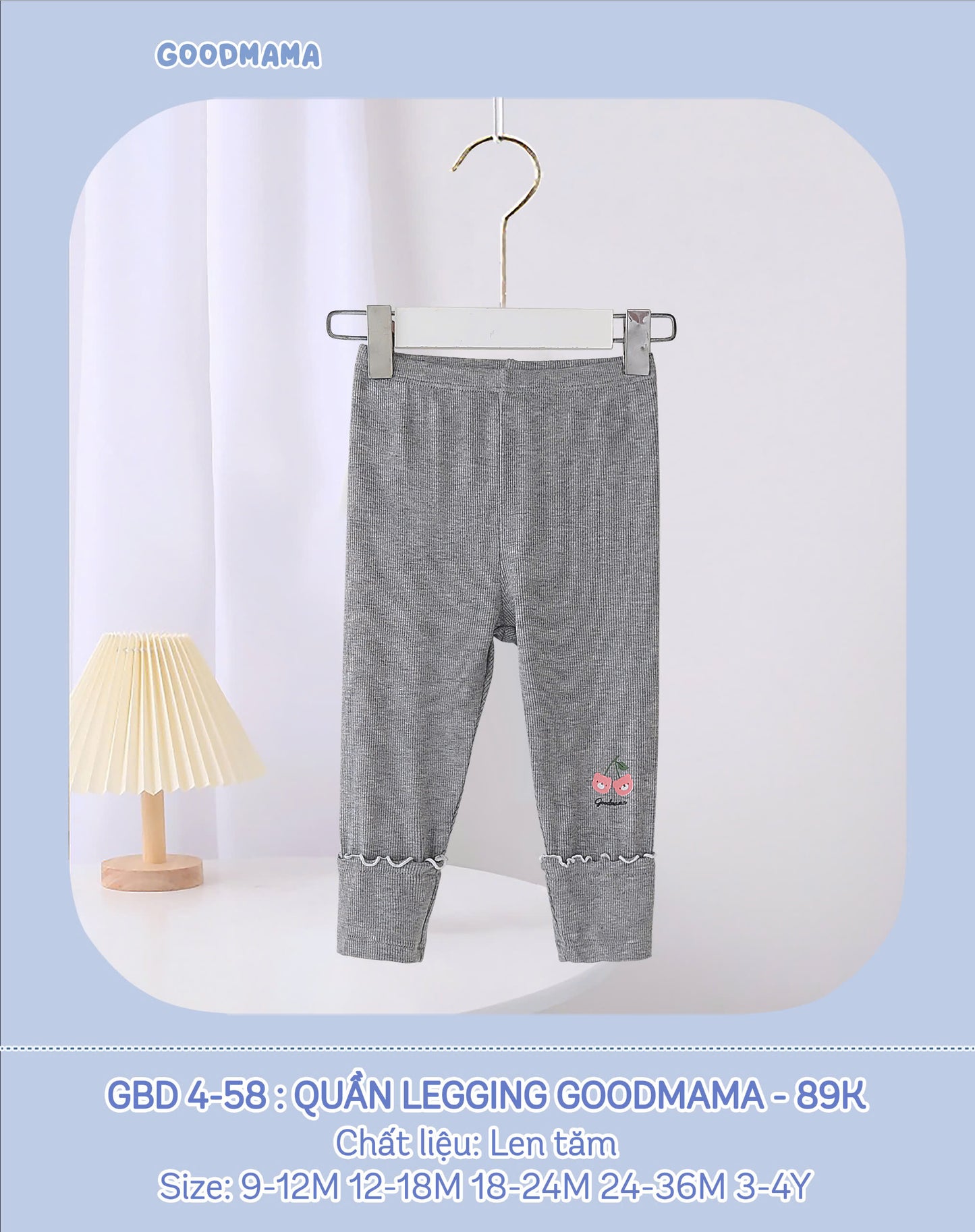 GBD4-58 Quần Legging Goodmama Chất Liệu Len Tăm