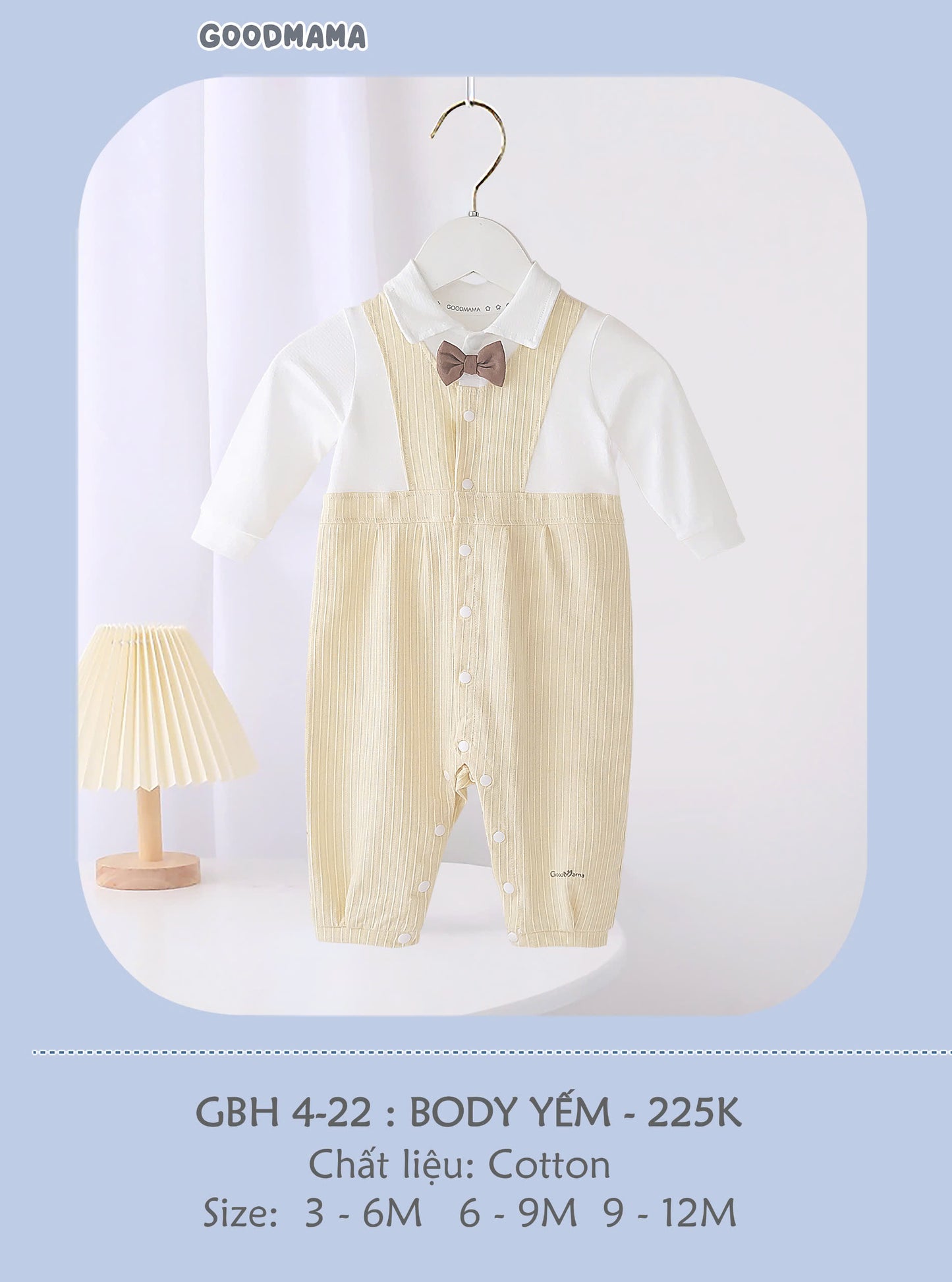 GBD4-22 Body Yếm Goodmama Chất Liệu Cotton