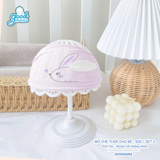 Mũ Che Thóp Cho Bé Goodmama Chất Liệu Modal Silk Kháng Khuẩn