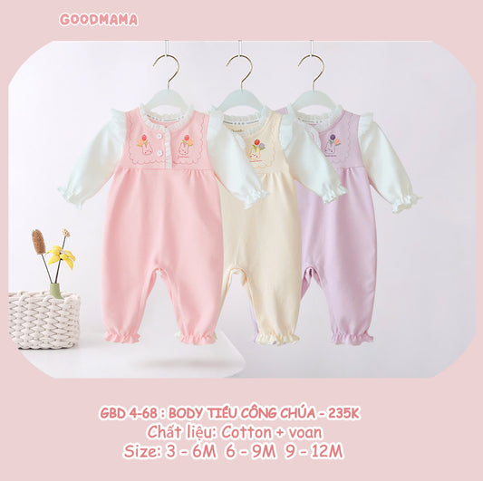 GBD4-68 Body Tiểu Công Chúa Goodmama Chất Liệu Cotton và Voan