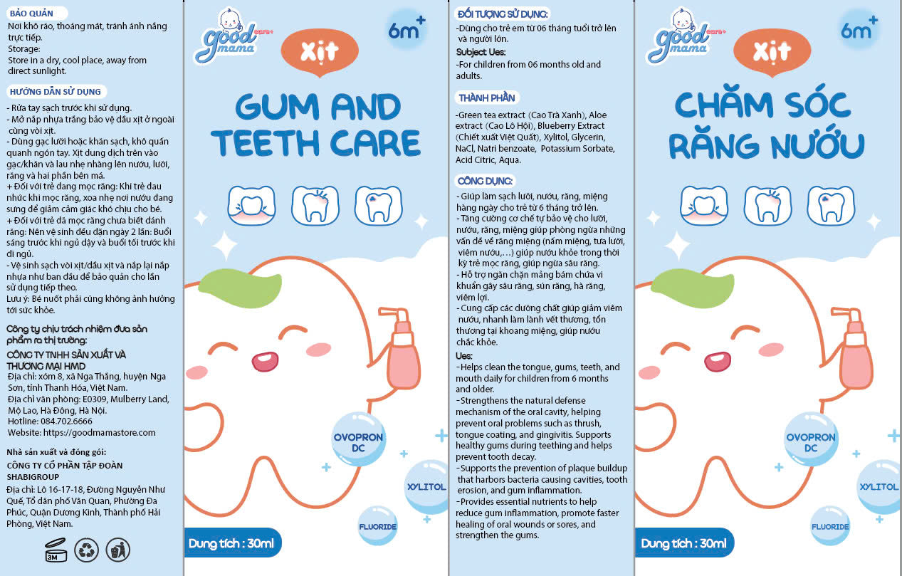 Xịt Chăm Sóc Răng Nướu Goodmama Cho Bé Từ 6 Tháng
