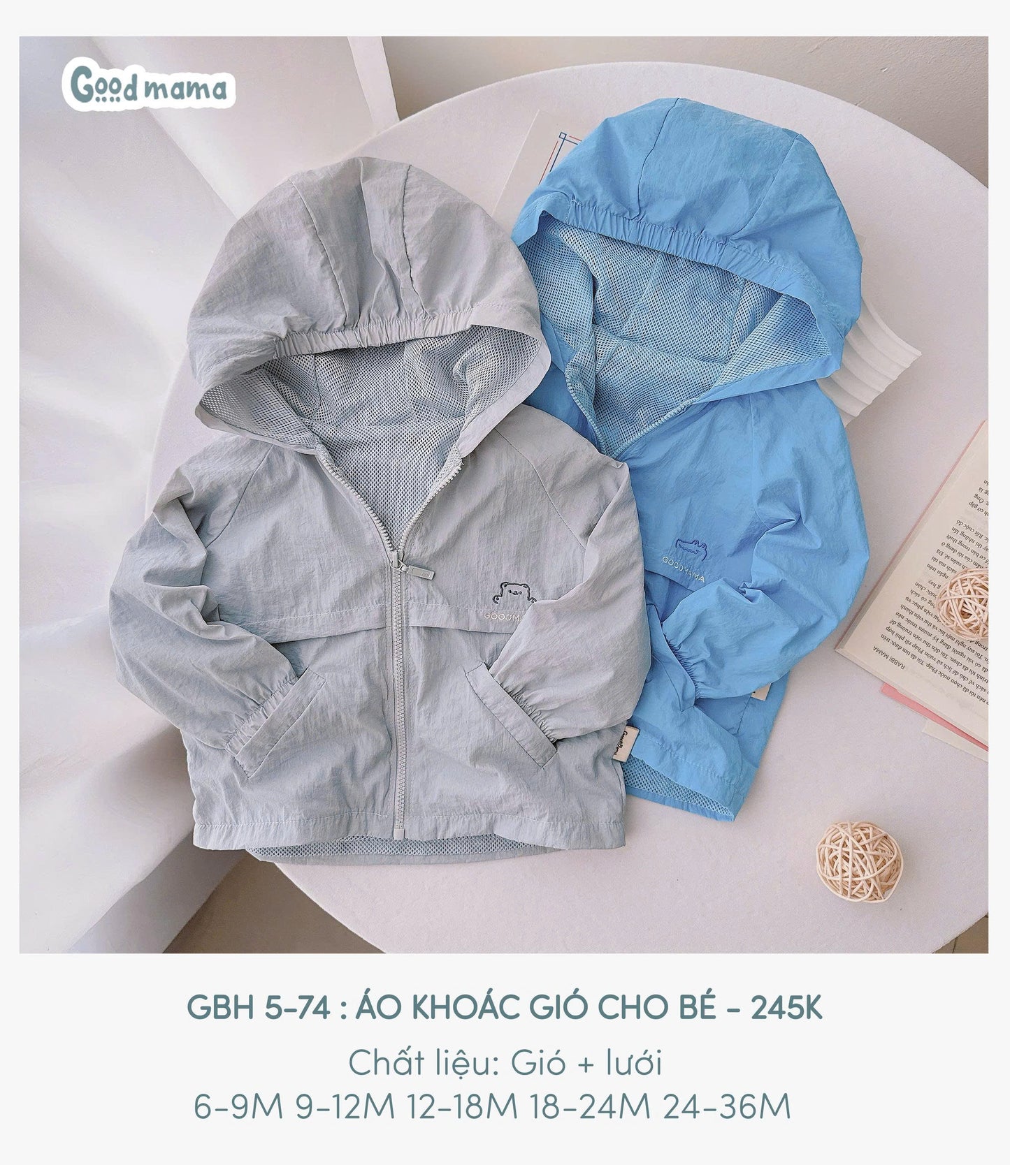 GBD 5 - 74: ÁO KHOÁC GIÓ CHO BÉ