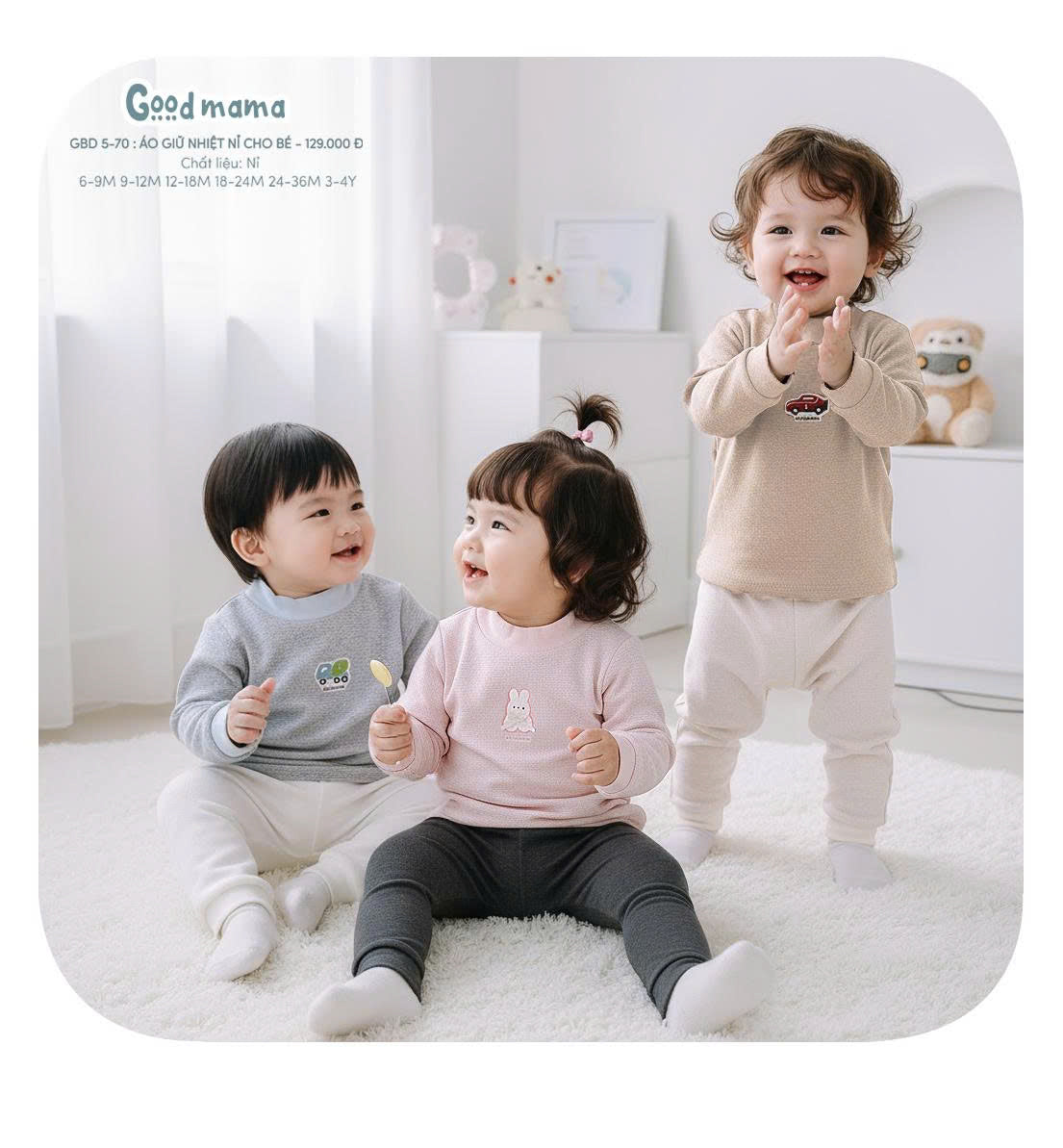 GBD 5 - 70: ÁO GIỮ NHIỆT NỈ CHO BÉ