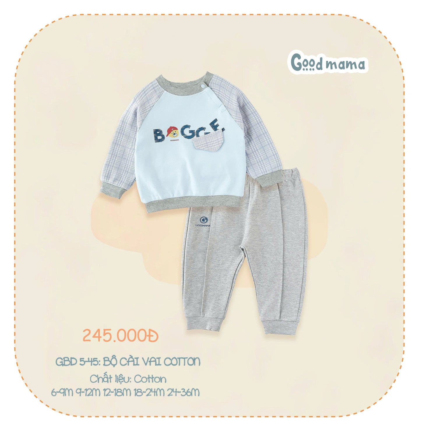 GBD5-45: BỘ CÀI VAI COTTON