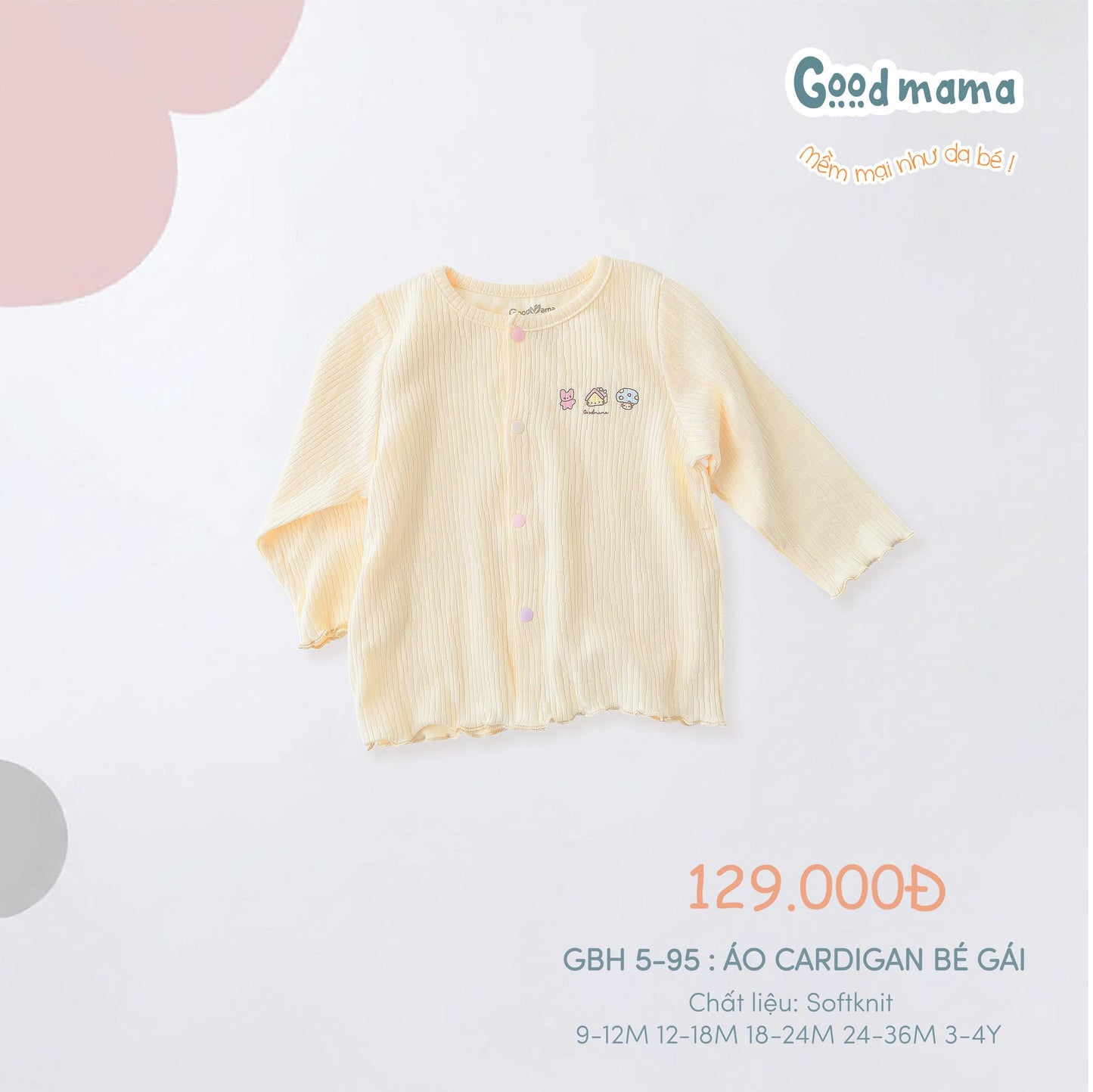 GBH5-59: ÁO CARDIGAN BÉ GÁI